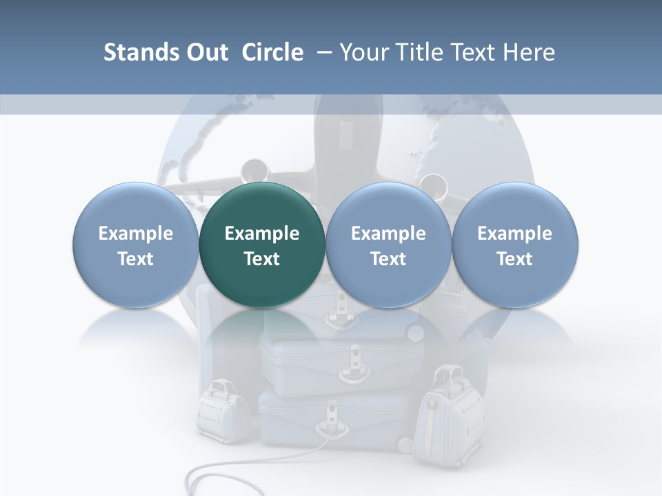 Check In Sun Glasses Briefcase PowerPoint Template