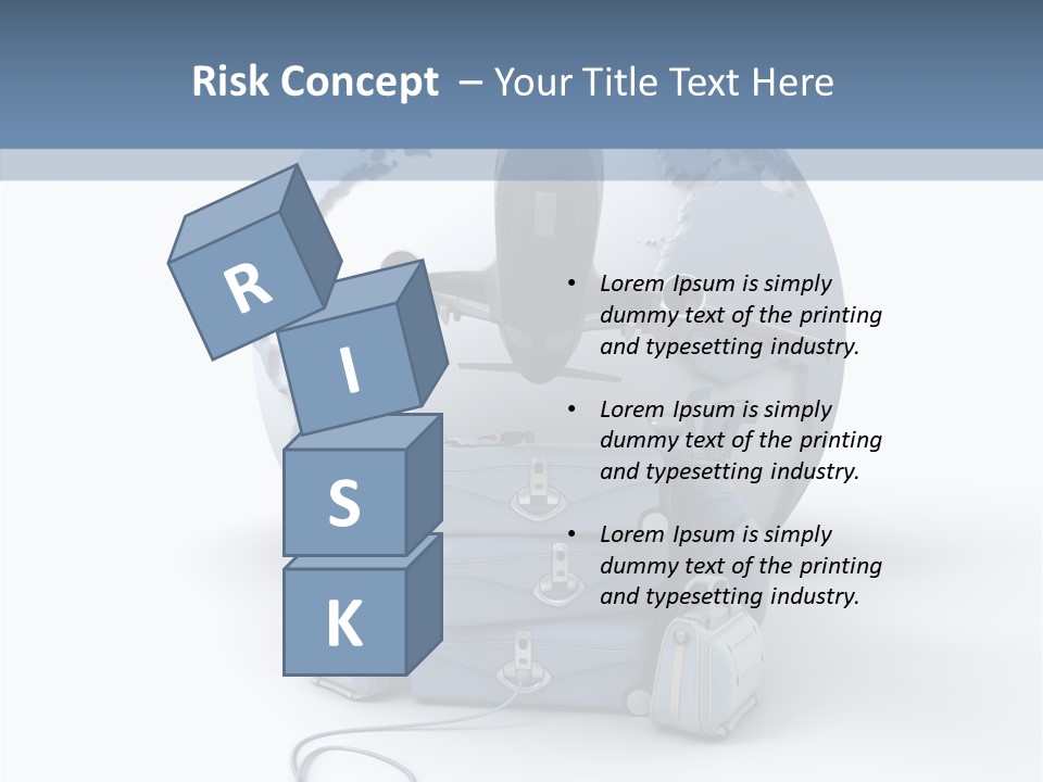 Check In Sun Glasses Briefcase PowerPoint Template