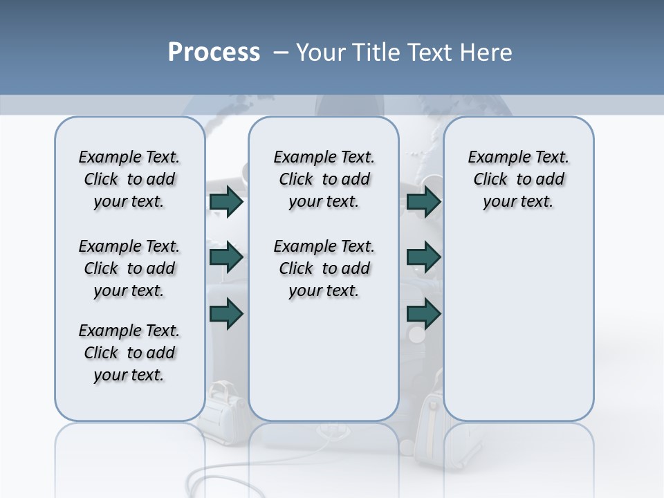 Check In Sun Glasses Briefcase PowerPoint Template