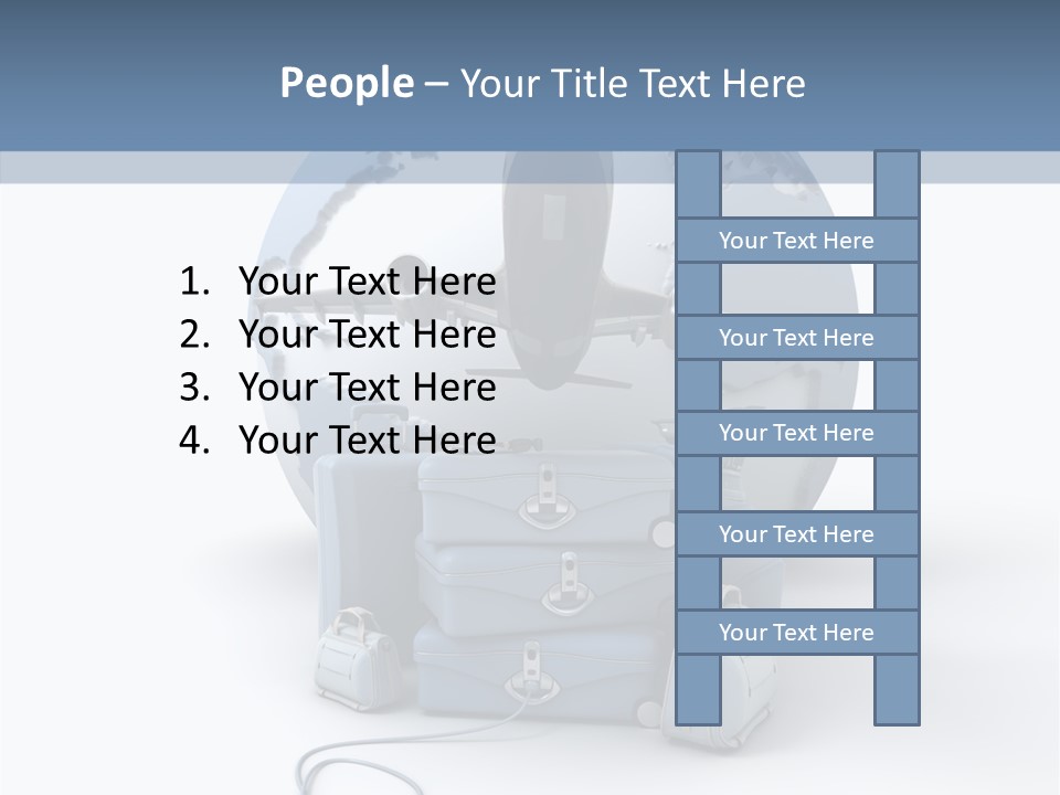 Check In Sun Glasses Briefcase PowerPoint Template
