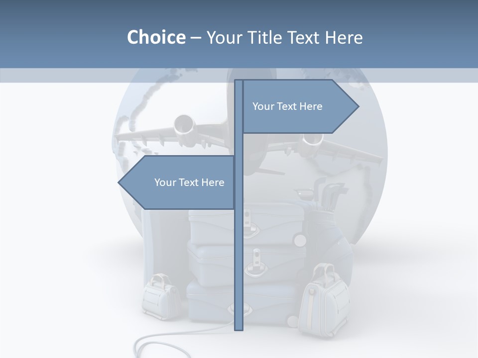 Check In Sun Glasses Briefcase PowerPoint Template