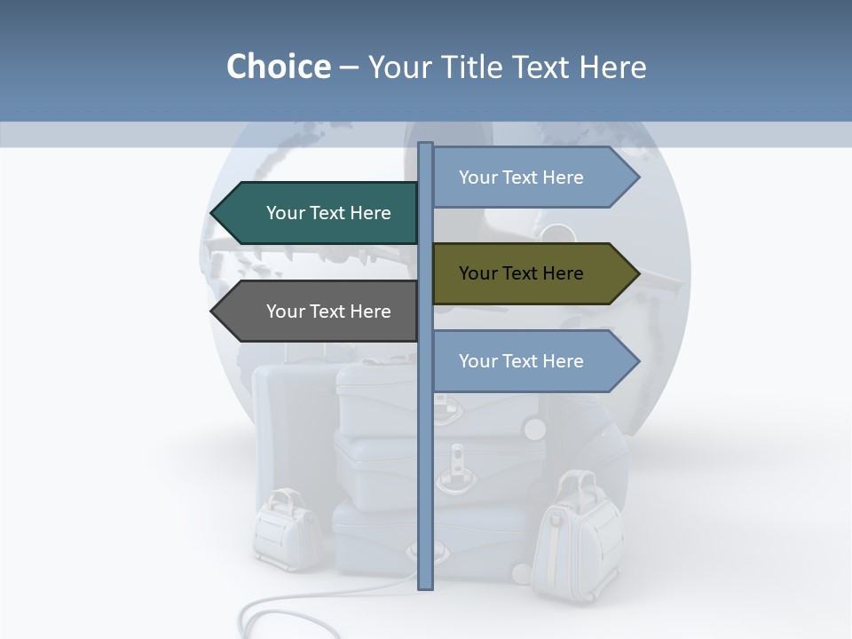 Check In Sun Glasses Briefcase PowerPoint Template
