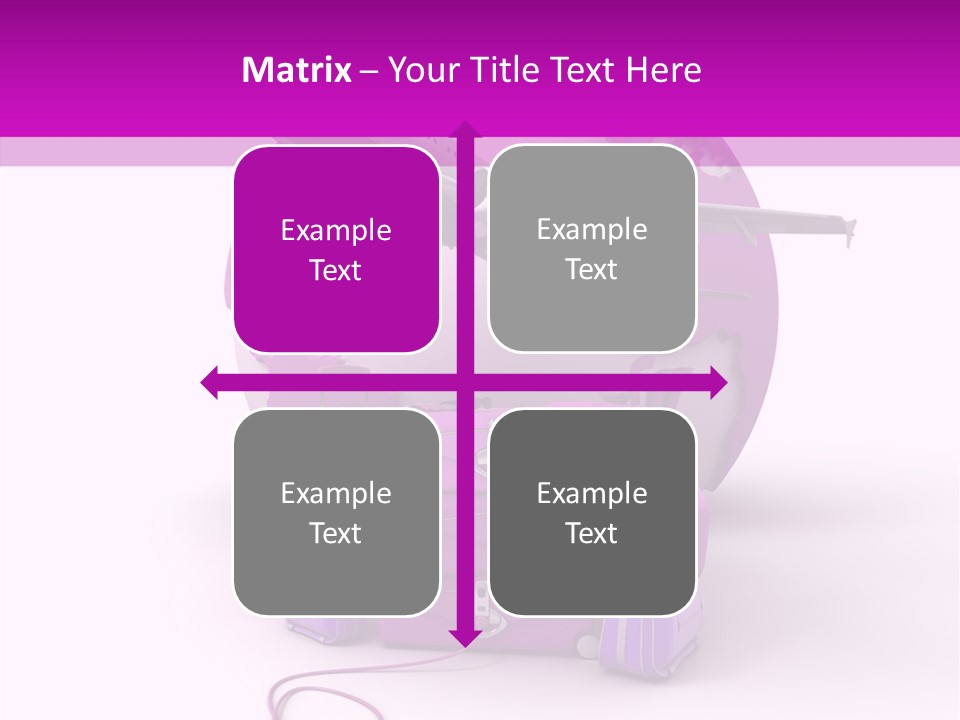 D Rendering Click Purple PowerPoint Template