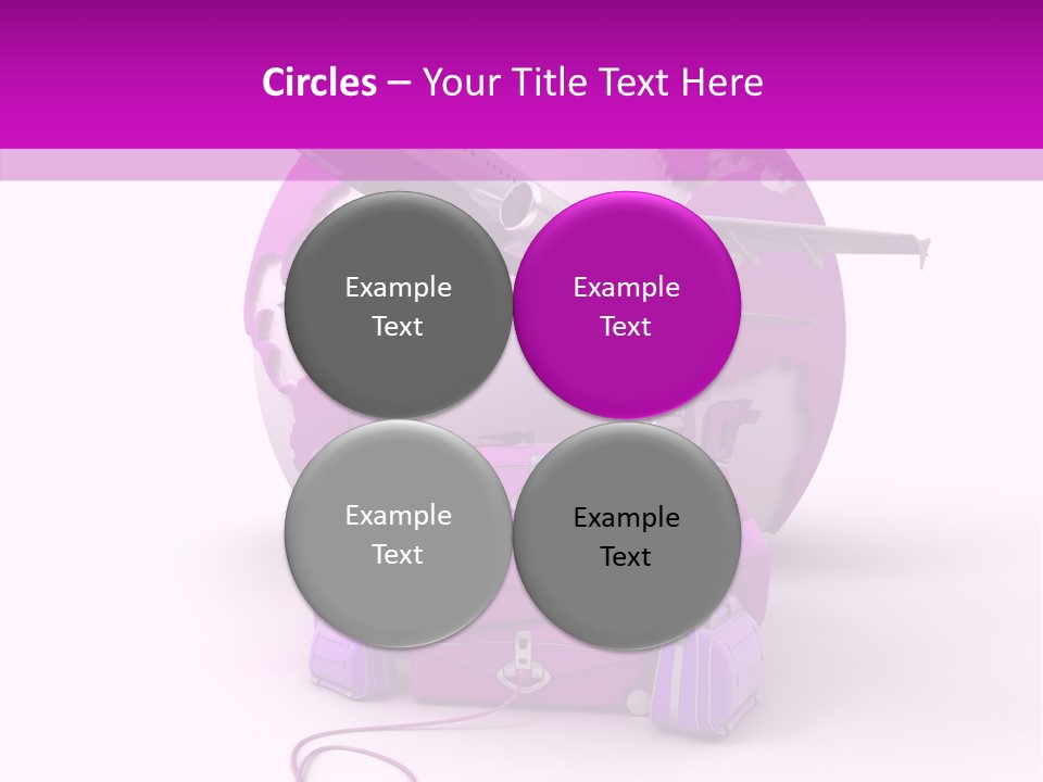 D Rendering Click Purple PowerPoint Template