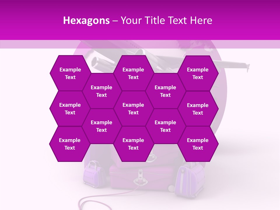 D Rendering Click Purple PowerPoint Template