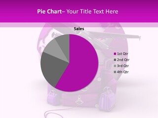 D Rendering Click Purple PowerPoint Template