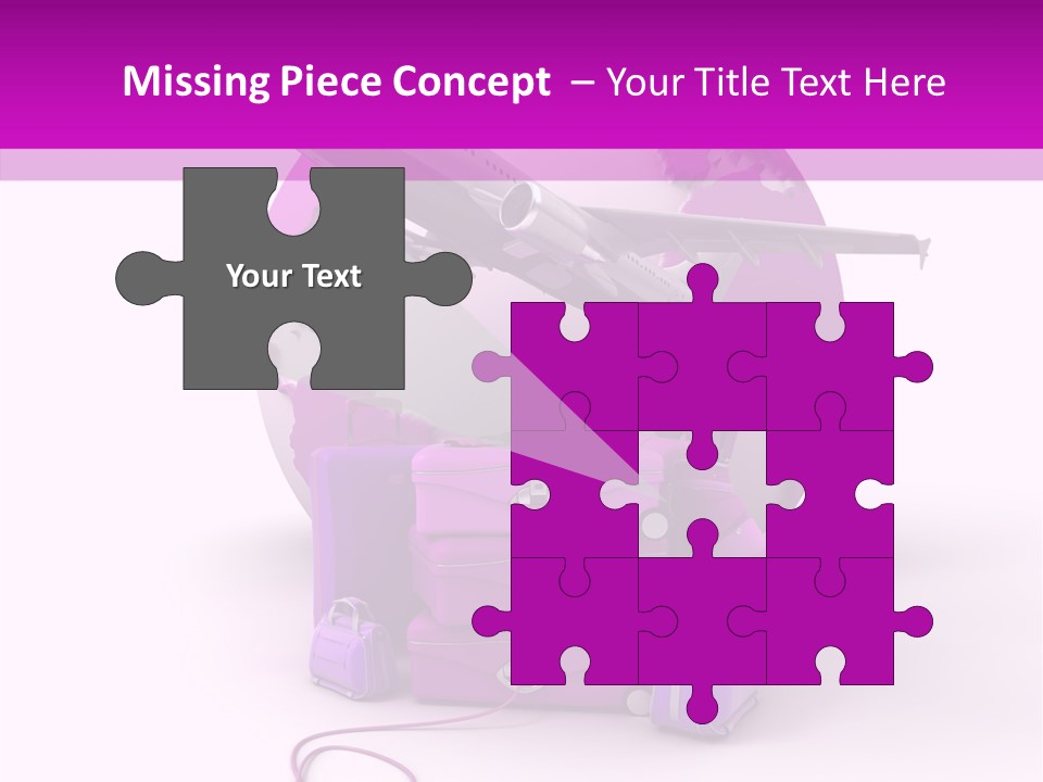 D Rendering Click Purple PowerPoint Template