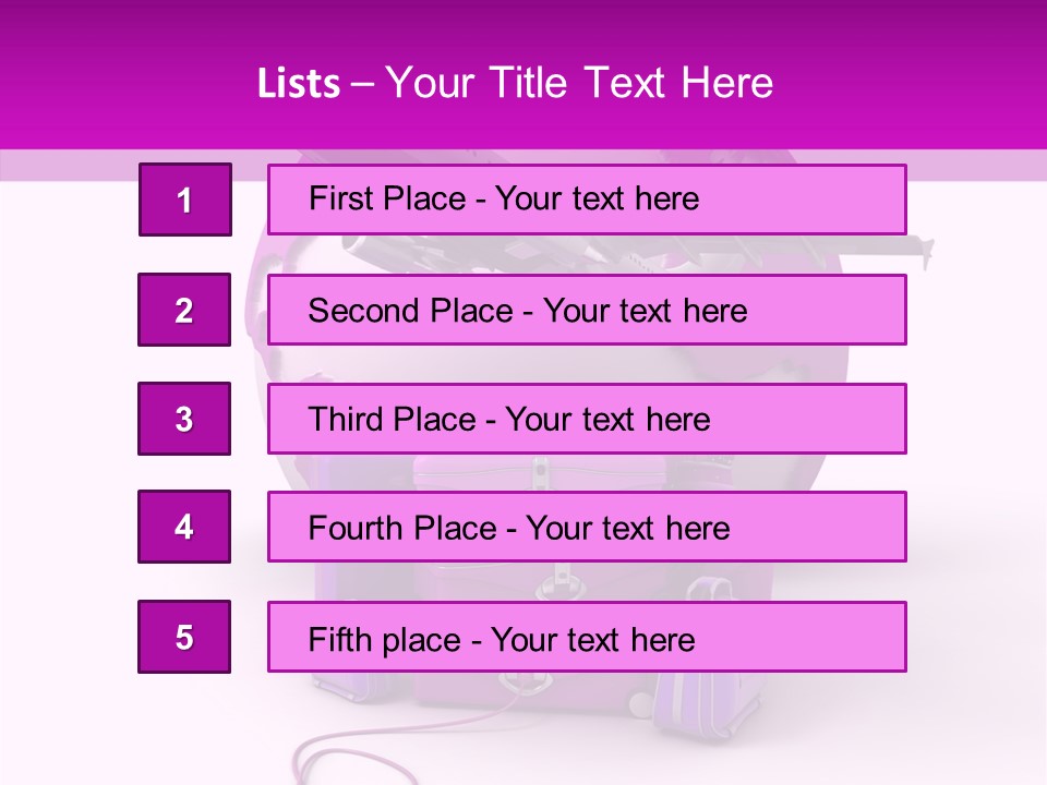 D Rendering Click Purple PowerPoint Template