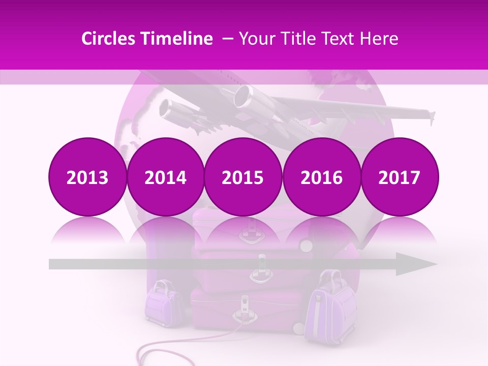 D Rendering Click Purple PowerPoint Template