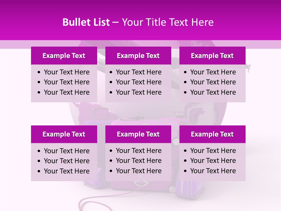 D Rendering Click Purple PowerPoint Template