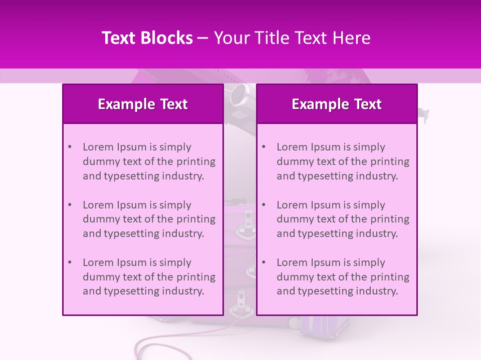 D Rendering Click Purple PowerPoint Template