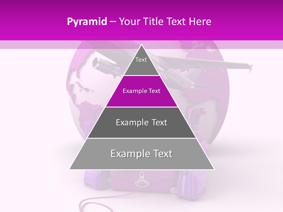 D Rendering Click Purple PowerPoint Template