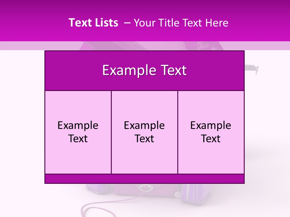 D Rendering Click Purple PowerPoint Template