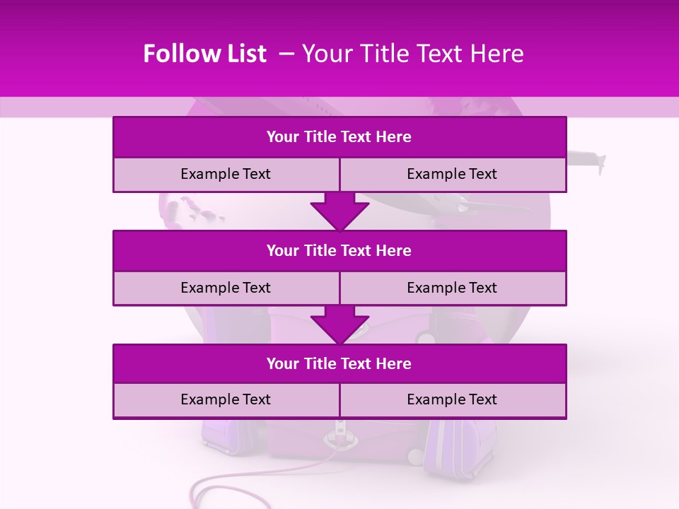 D Rendering Click Purple PowerPoint Template