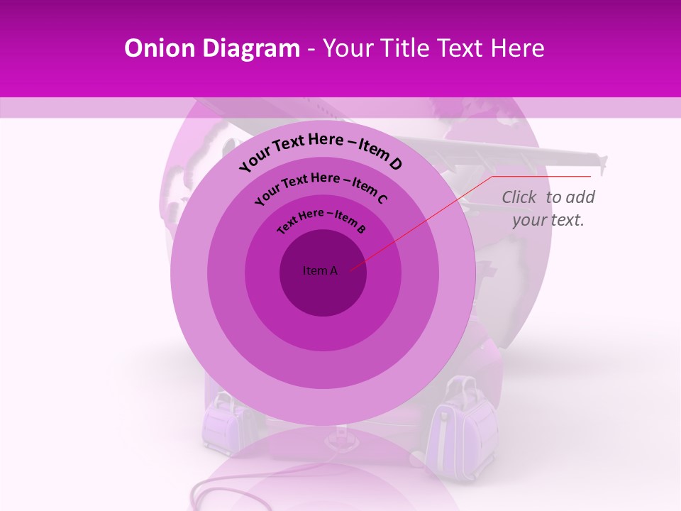 D Rendering Click Purple PowerPoint Template