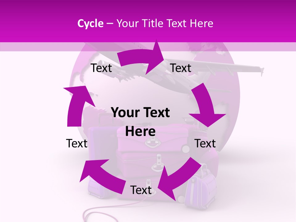 D Rendering Click Purple PowerPoint Template