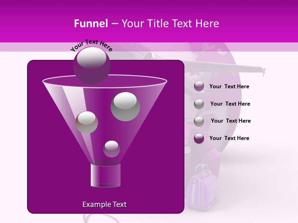 D Rendering Click Purple PowerPoint Template