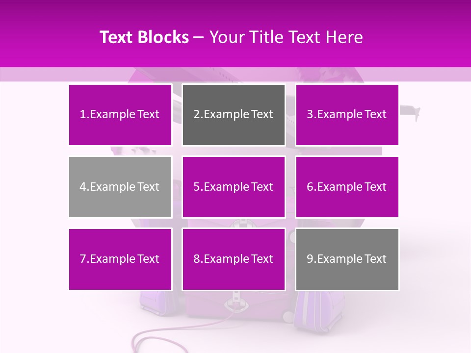 D Rendering Click Purple PowerPoint Template