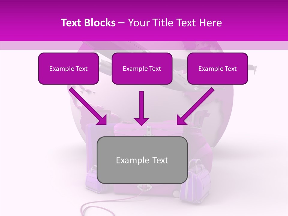 D Rendering Click Purple PowerPoint Template