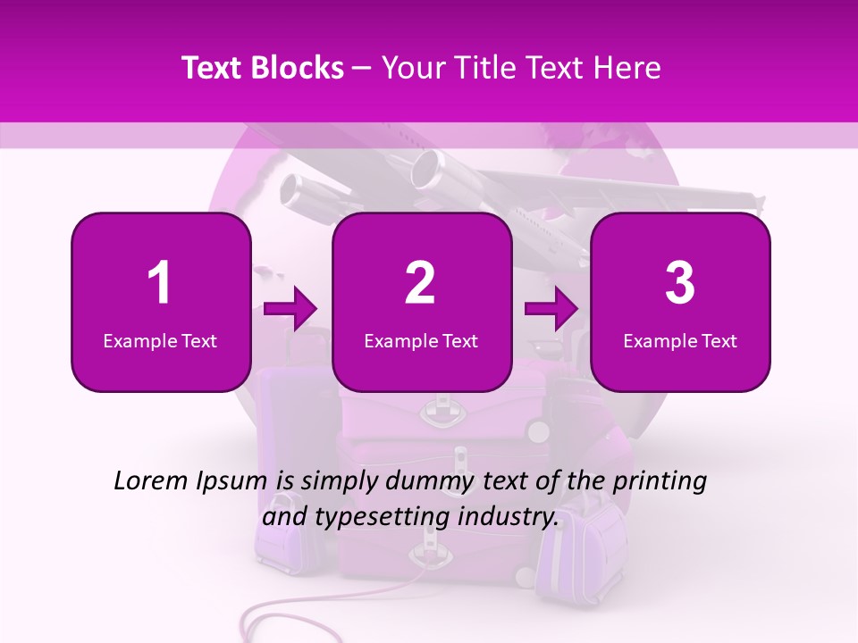 D Rendering Click Purple PowerPoint Template