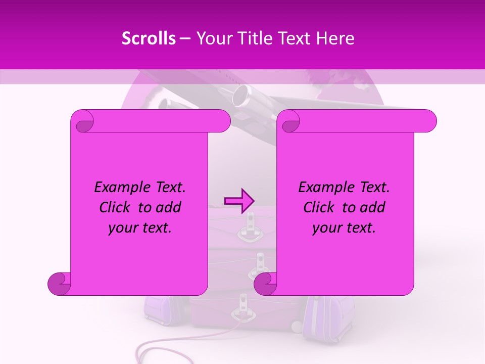 D Rendering Click Purple PowerPoint Template