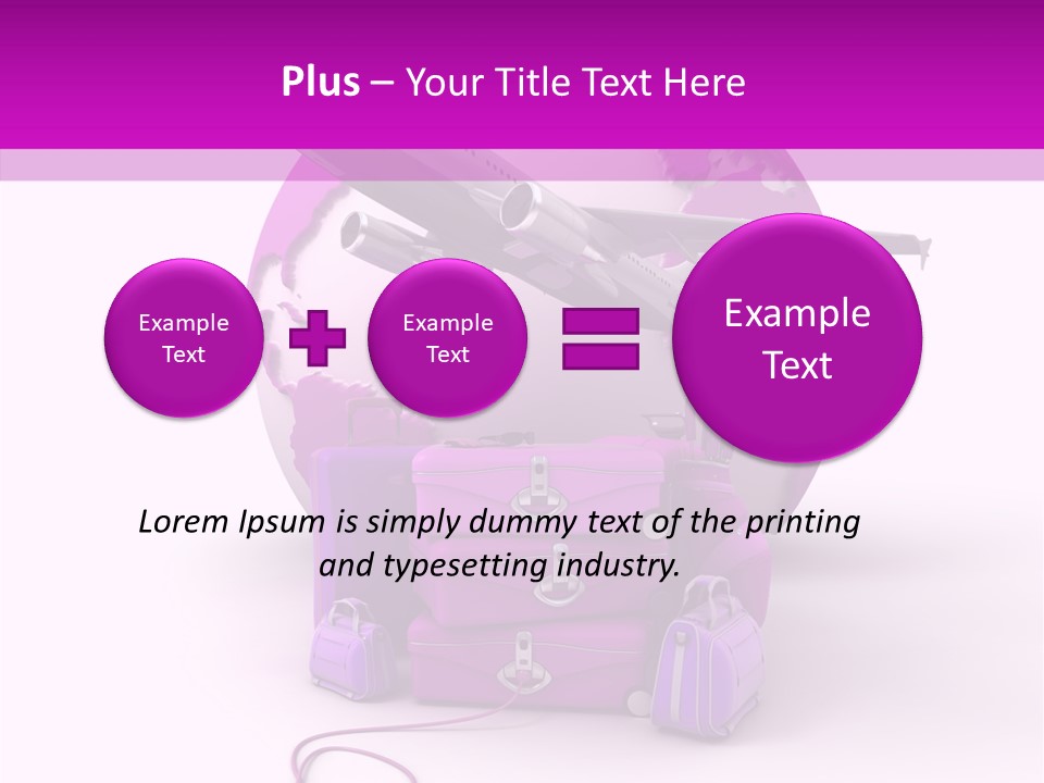 D Rendering Click Purple PowerPoint Template