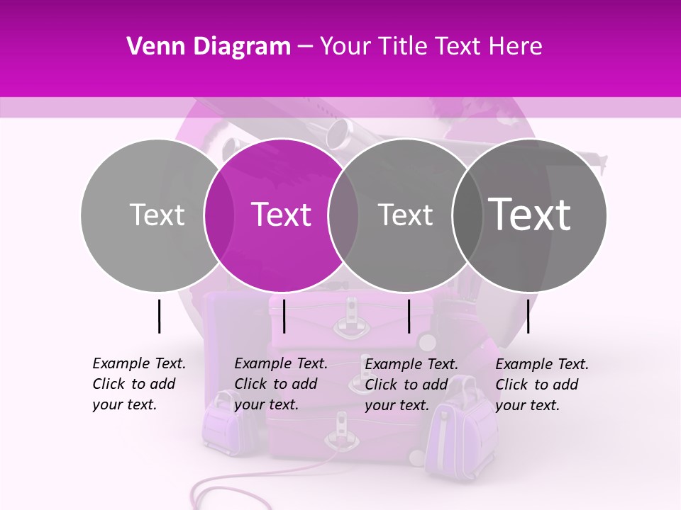 D Rendering Click Purple PowerPoint Template