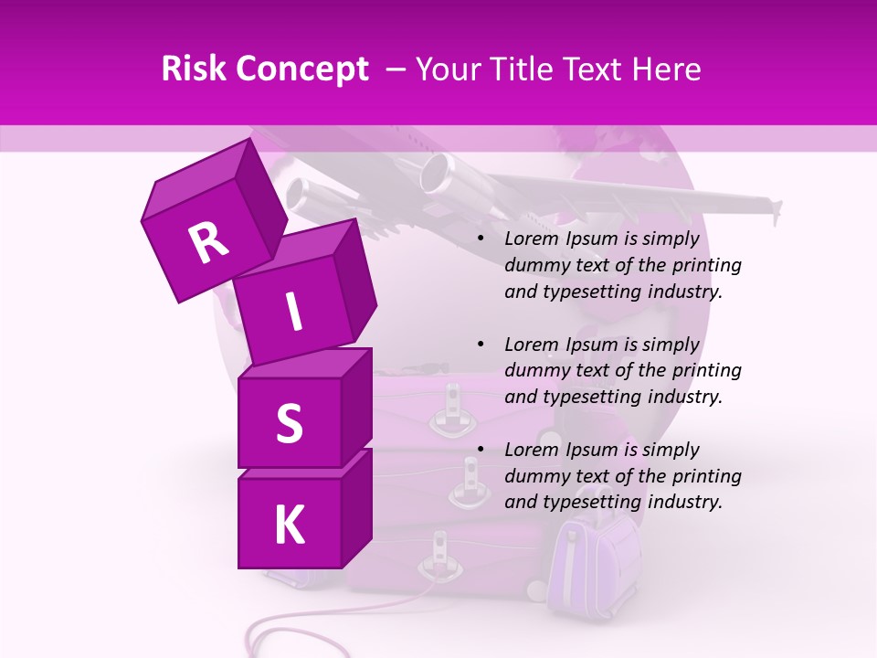 D Rendering Click Purple PowerPoint Template