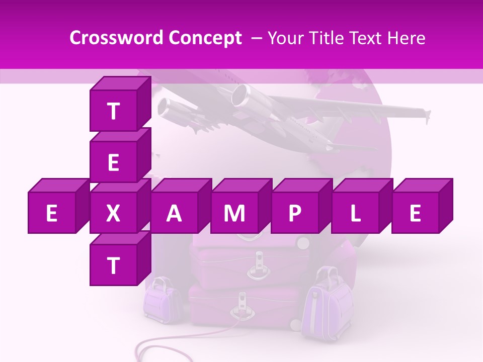 D Rendering Click Purple PowerPoint Template