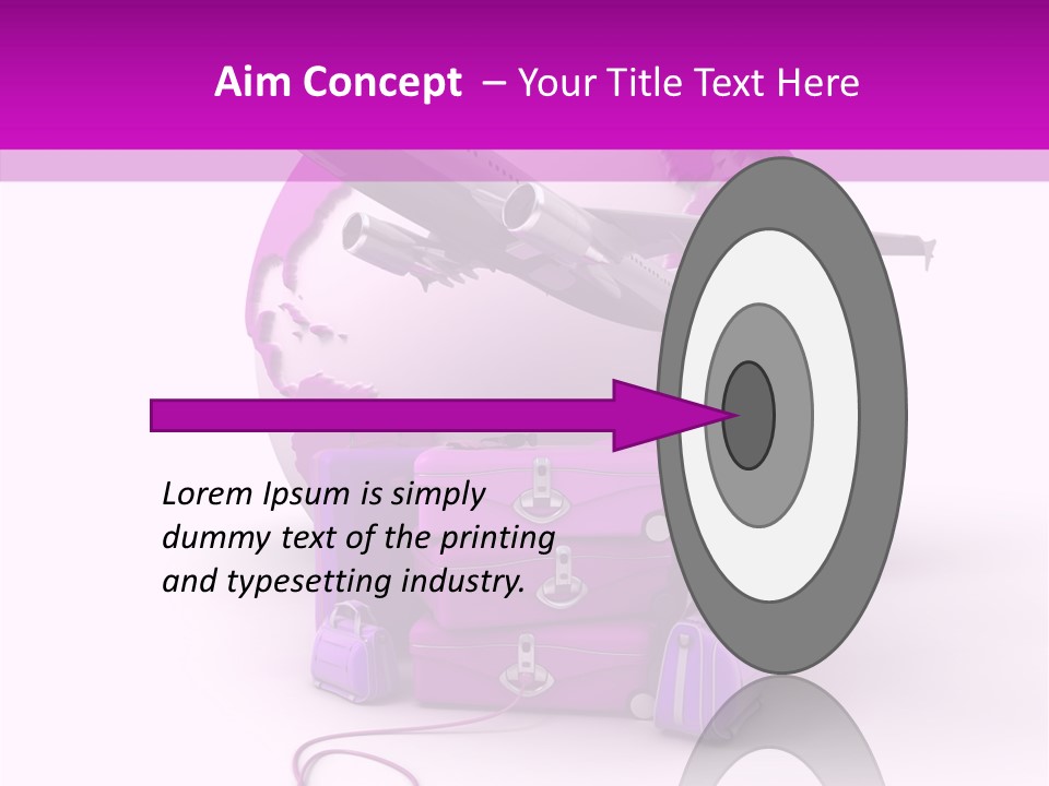 D Rendering Click Purple PowerPoint Template