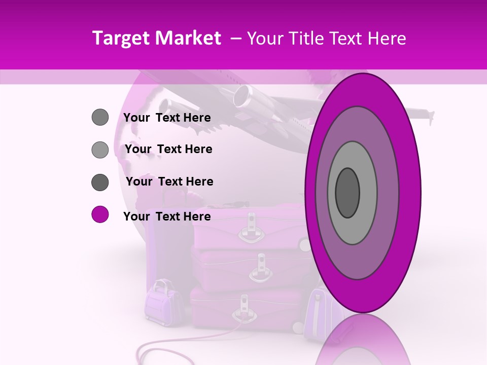 D Rendering Click Purple PowerPoint Template