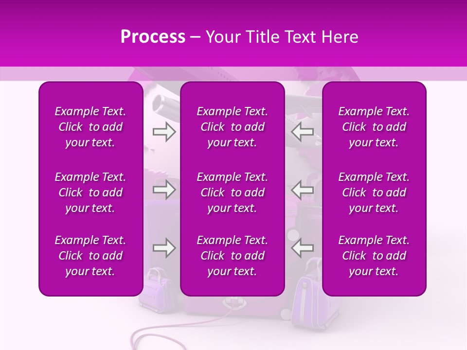 D Rendering Click Purple PowerPoint Template