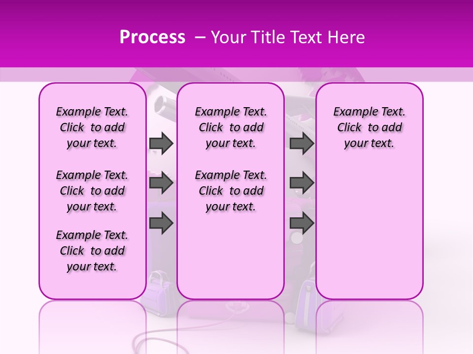 D Rendering Click Purple PowerPoint Template