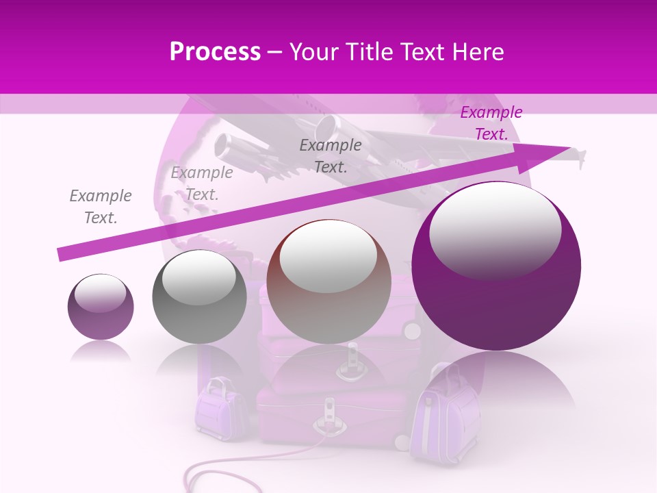 D Rendering Click Purple PowerPoint Template