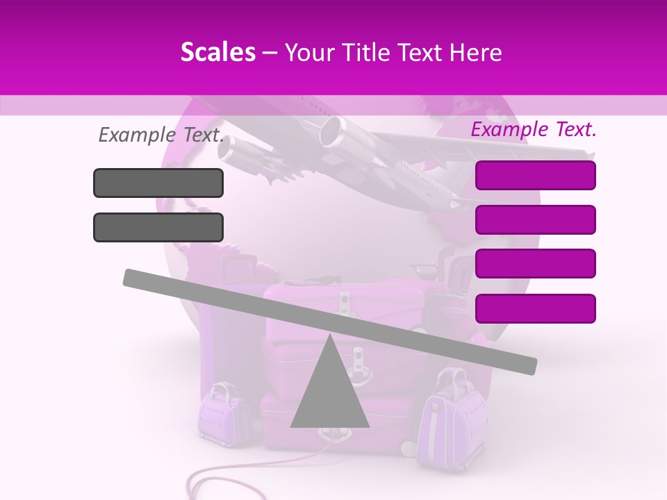 D Rendering Click Purple PowerPoint Template