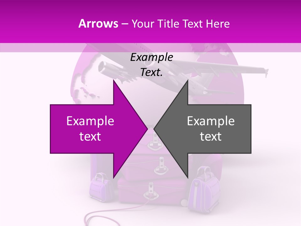 D Rendering Click Purple PowerPoint Template