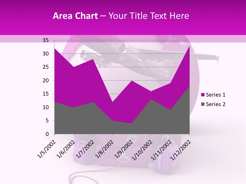 D Rendering Click Purple PowerPoint Template