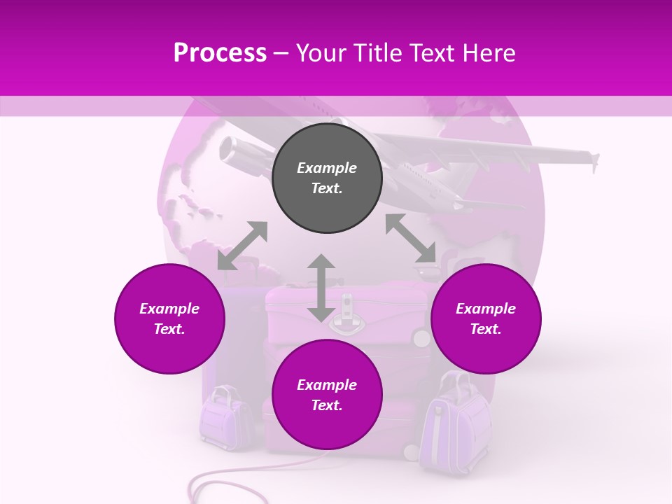 D Rendering Click Purple PowerPoint Template