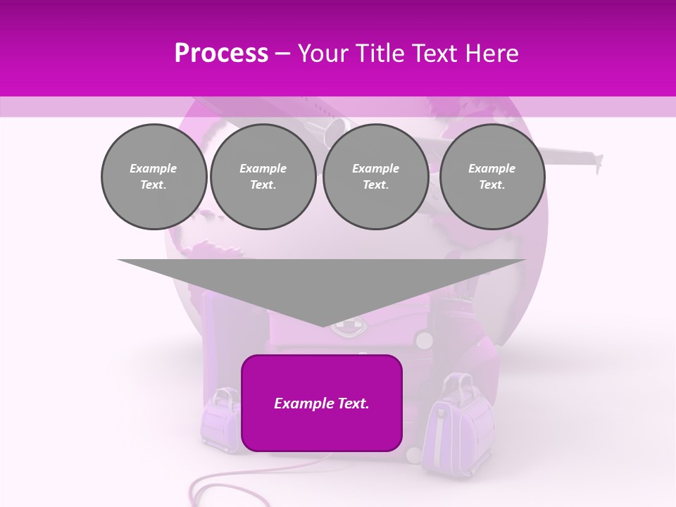D Rendering Click Purple PowerPoint Template