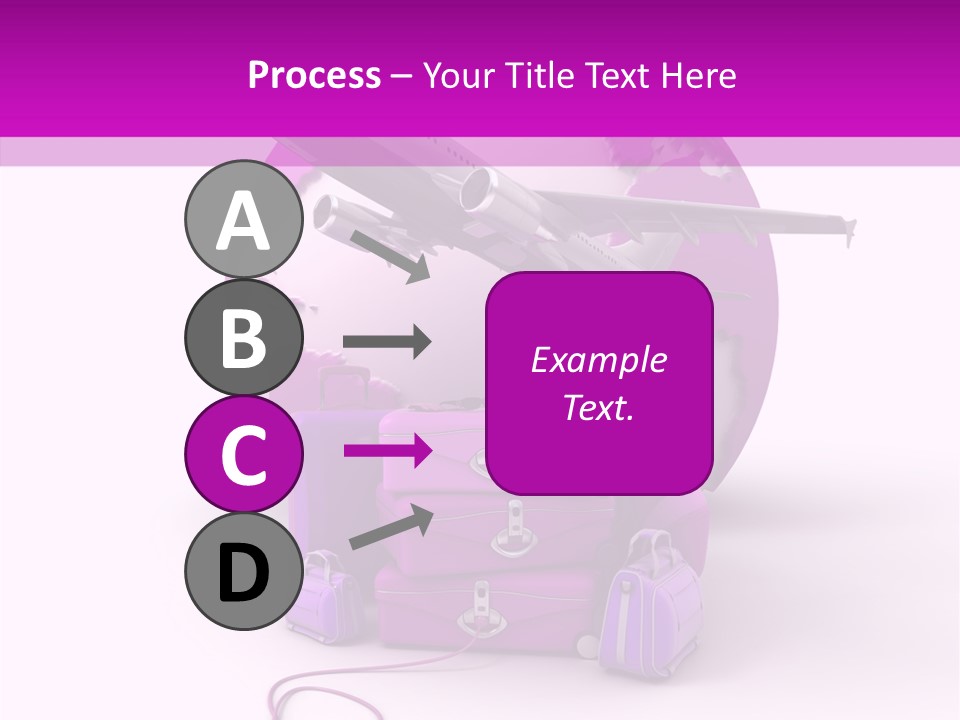 D Rendering Click Purple PowerPoint Template