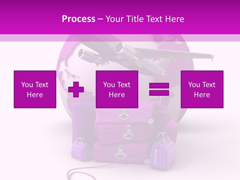 D Rendering Click Purple PowerPoint Template