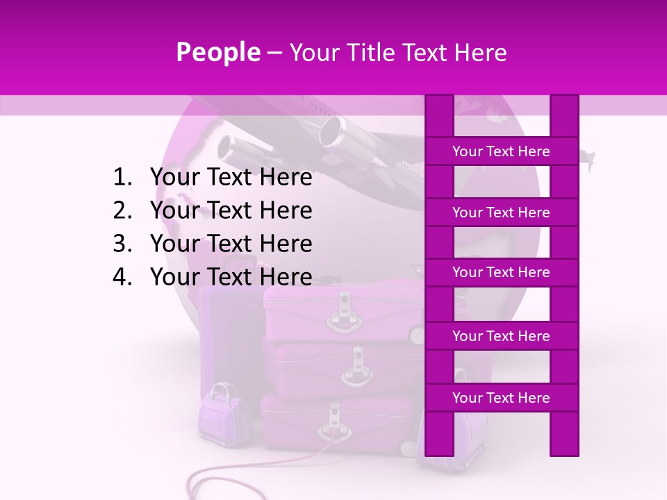 D Rendering Click Purple PowerPoint Template
