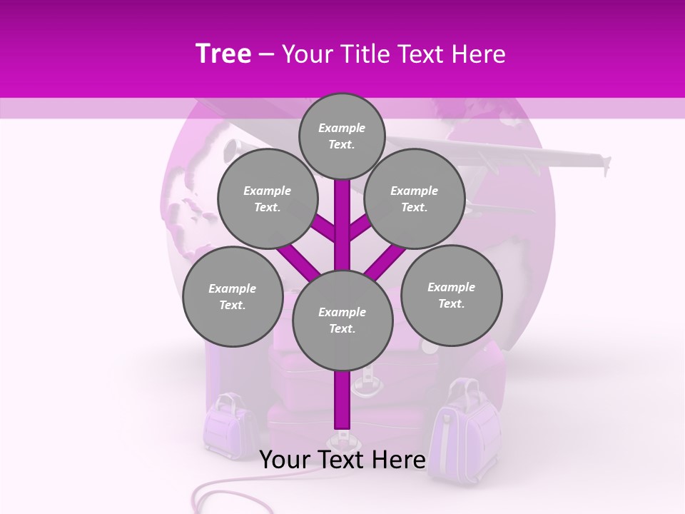 D Rendering Click Purple PowerPoint Template