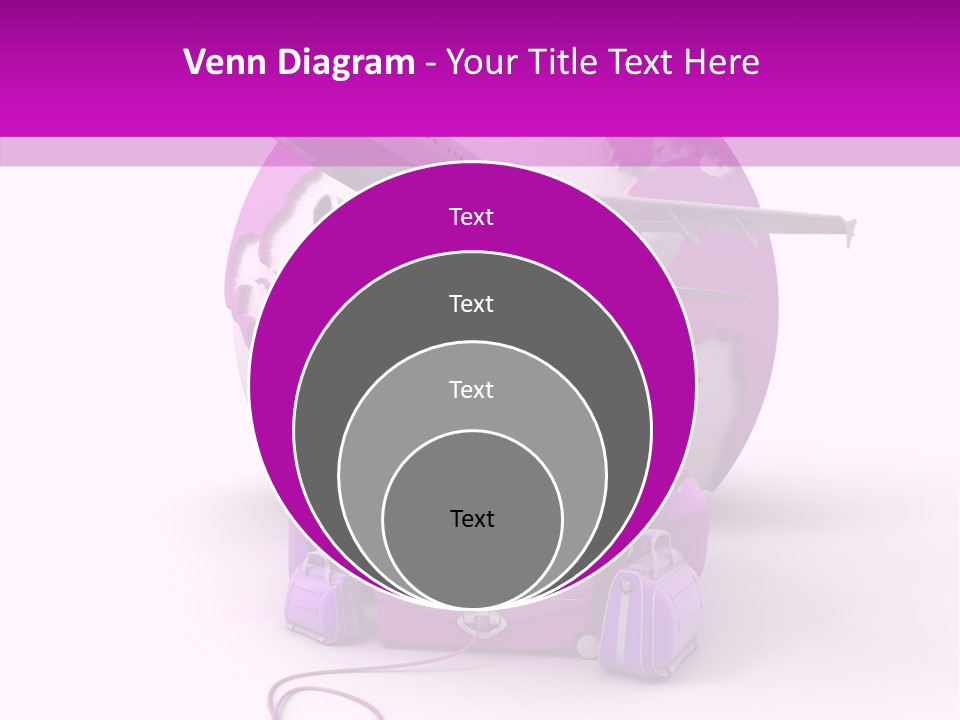 D Rendering Click Purple PowerPoint Template