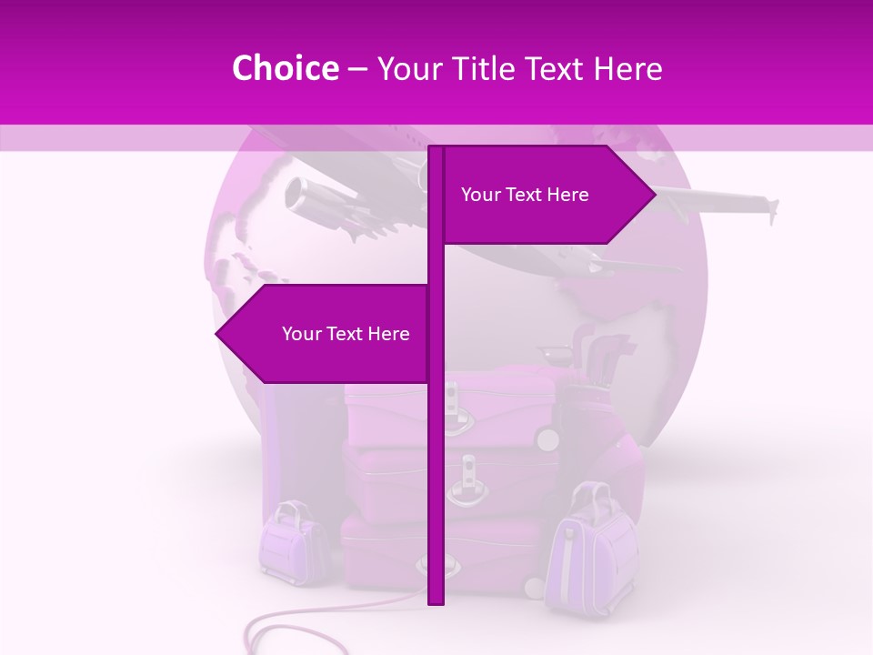 D Rendering Click Purple PowerPoint Template