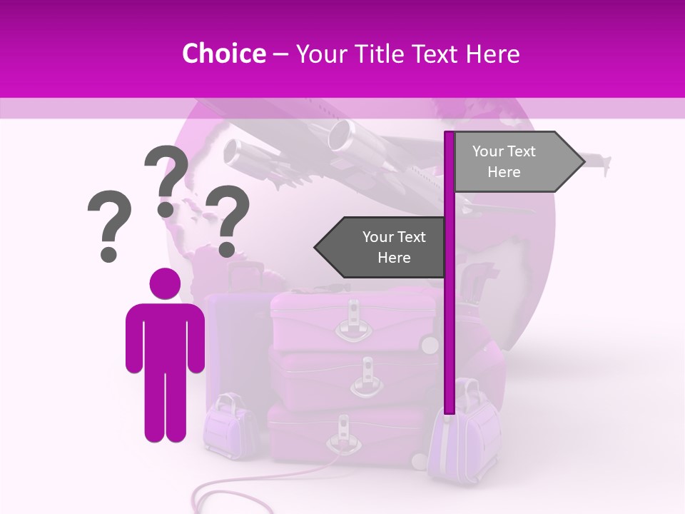 D Rendering Click Purple PowerPoint Template