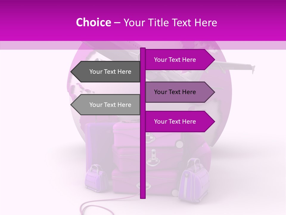 D Rendering Click Purple PowerPoint Template