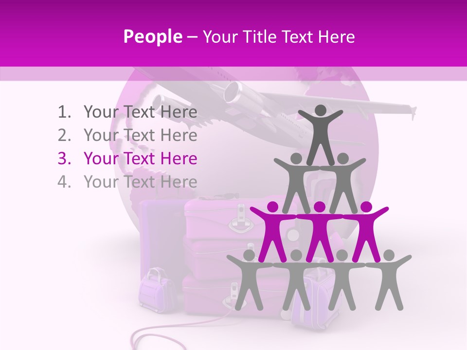 D Rendering Click Purple PowerPoint Template