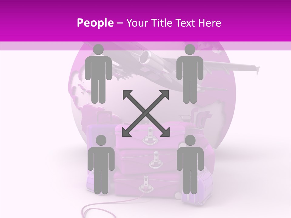 D Rendering Click Purple PowerPoint Template