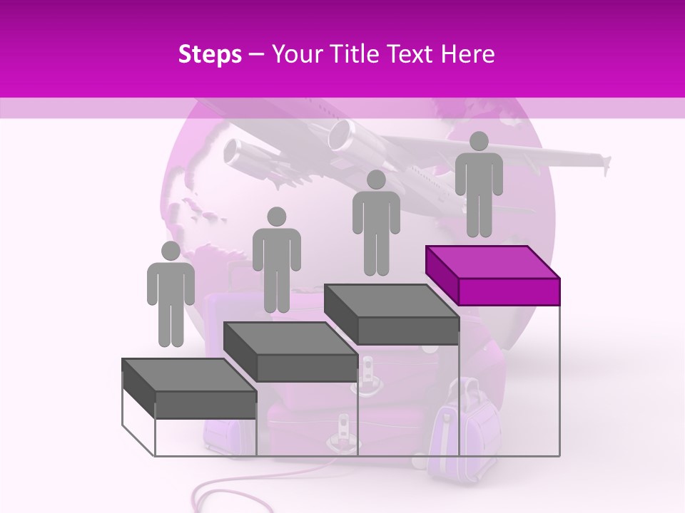 D Rendering Click Purple PowerPoint Template